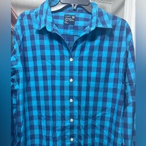 American Eagle Outfitters Blue Plaid Men's Shirt